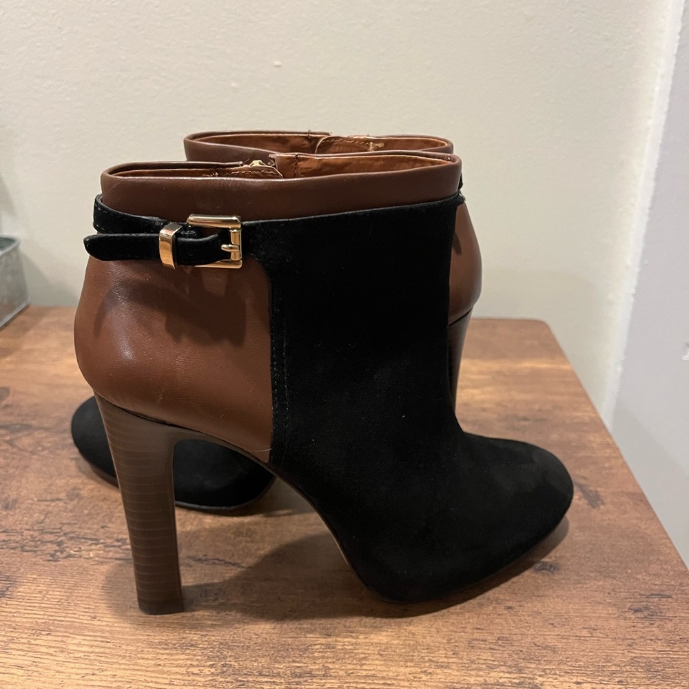Banana Republic Black and Brown Heeled Boots